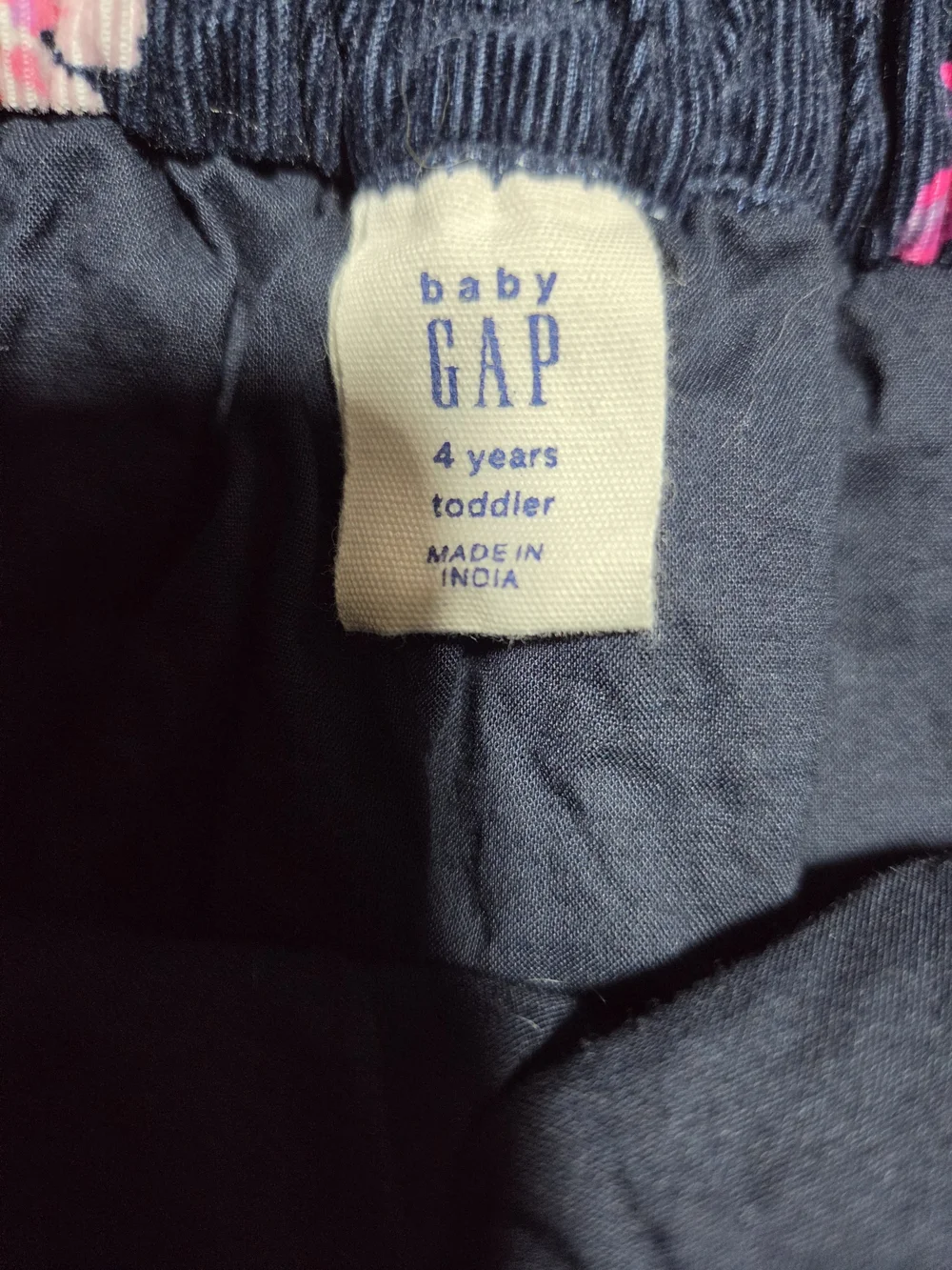 GAP Navy Floral High-Low Skirt - Pink & Purple Flowers